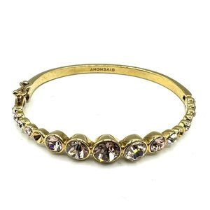 Givenchy Gold Tone Hinged Bangle Bracelet - Size 2.5" SEE CONDITION